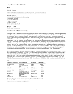 (C13) GRAPE: Vitis spp. EFFICACY OF INSECTICIDES AGAINST