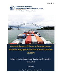 Competitiveness Drivers: A Comparison of Panama, Singapore and