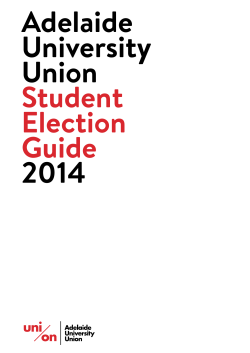 1 position - The Adelaide University Union