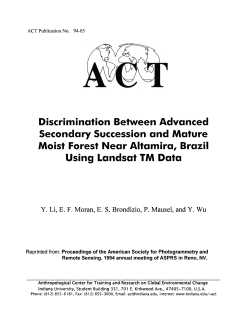 Discrimination Between Advanced Secondary Succession and