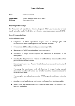 Chief Accountant - Maldives Pension Administration Office