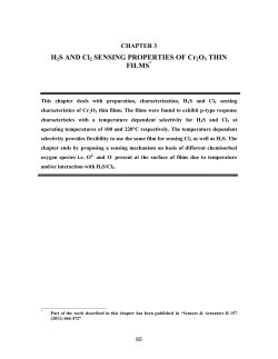 H2S AND Cl2 SENSING PROPERTIES OF Cr2O3 THIN FILMS