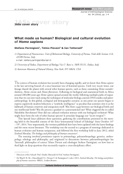 Biological and cultural evolution of Homo sapiens - Isita