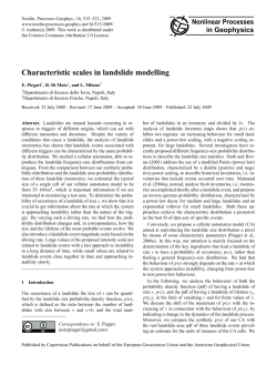 Characteristic scales in landslide modelling