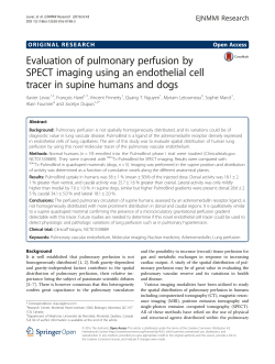 Evaluation of pulmonary perfusion by SPECT