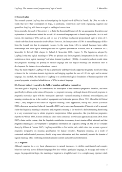 LogPrag: The semantics and pragmatics of logical words J