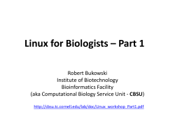 Linux for Biologists
