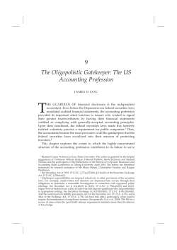 The Oligopolistic Gatekeeper: The U.S. Accounting Profession