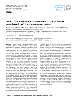 Sensitivity of aerosol retrieval to geometrical configuration of ground