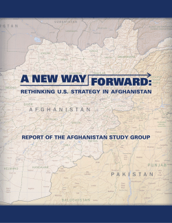 A NEW WAY FORWARD: - Afghanistan Study Group