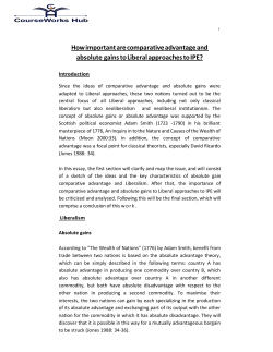 How important are comparative advantage and absolute gains to