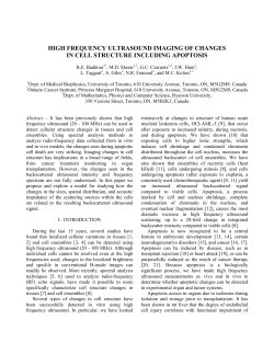 high frequency ultrasound imaging of changes in cell structure