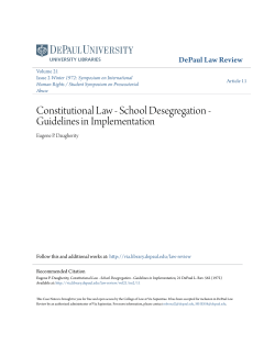 Constitutional Law - School Desegregation