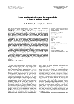 Lung function development in young adults: is there a plateau phase?