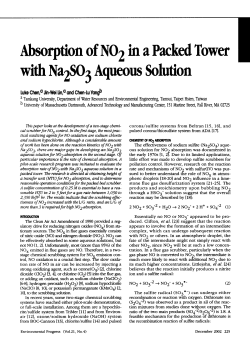 Absorption of NO2 in a packed tower with Na2SO3