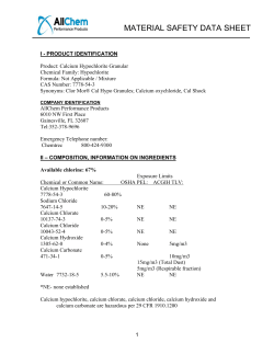 Calcium Hypochlorite Granular