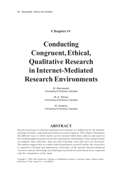 Conducting Congruent, Ethical, Qualitative Research in