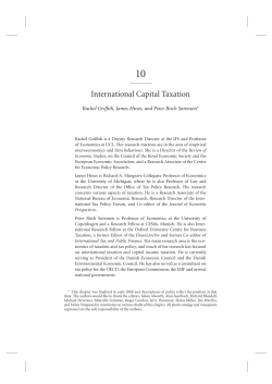 International Capital Taxation