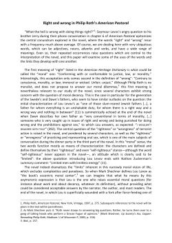 Right and wrong in American Pastoral