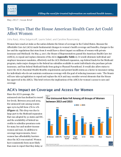 issue brief - Kaiser Family Foundation