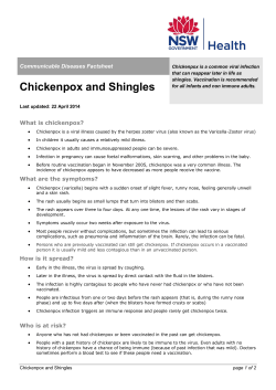 Chickenpox and Shingles