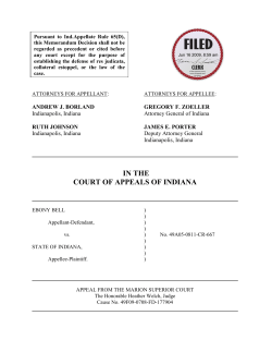 Ebony Bell v. State of Indiana
