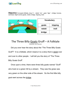The Three Billy Goats Gruff – A Folktale