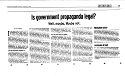 Is Propaganda Legal?