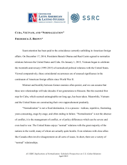 C VIETNAM AND “NORMALIZATION - American