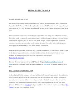 filing an llc in iowa - Iowa Western Small Business Development