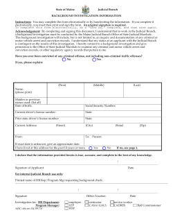 Criminal Background Check Form
