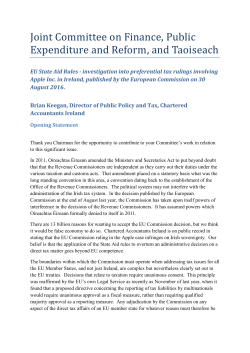 Joint Committee on Finance, Public Expenditure and Reform, and