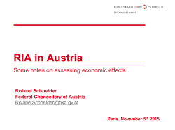 Scope of RIA in Austria