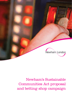 Newham`s Sustainable Communities Act