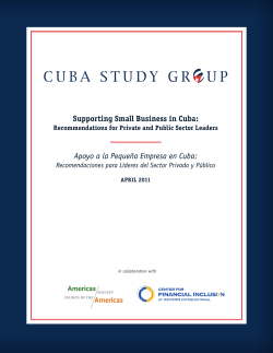 Apoyo a la Peque&ntilde;a Empresa en Cuba