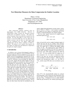 New Distortion Measures for Data Compression for Emitter Location