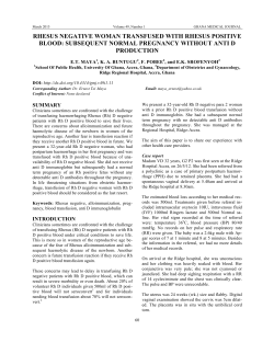 rhesus negative woman transfused with rhesus positive blood