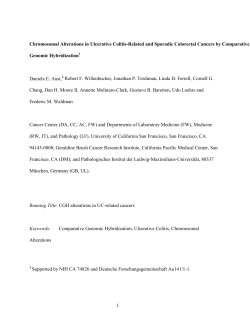 1 Chromosomal Alterations in Ulcerative Colitis