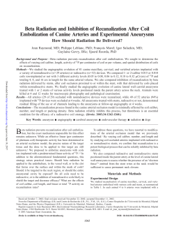 Beta Radiation and Inhibition of Recanalization After Coil