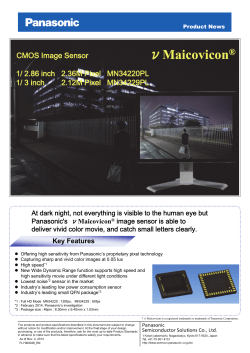 1/ 2.86 inch 2.36M, 1/ 3 inch 2.12M Pixel CMOS Image Sensor