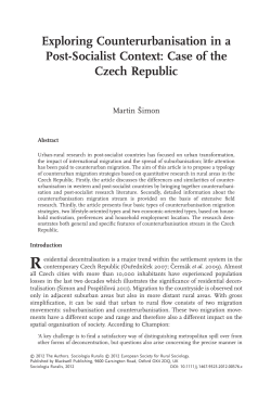 Exploring Counterurbanisation in a Post-Socialist Context