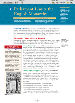 Parliament Limits the English Monarchy