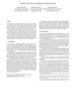 Optimal Efficiency of Optimistic Contract Signing