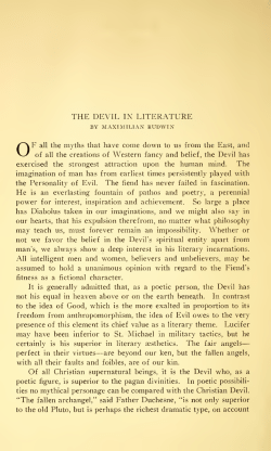 The Devil in Literature.