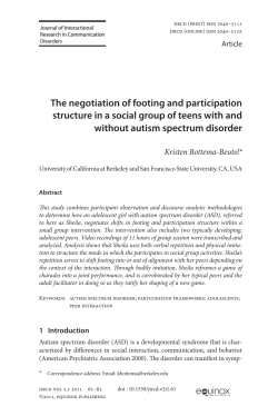 The negotiation of footing and participation structure in a social