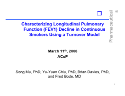 Characterizing Longitudinal Pulmonary Function (FEV1