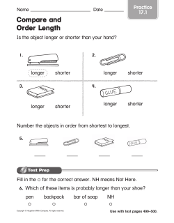 Compare and Order Length