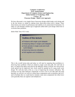 Computer Architecture Prof. Anshul Kumar Department of