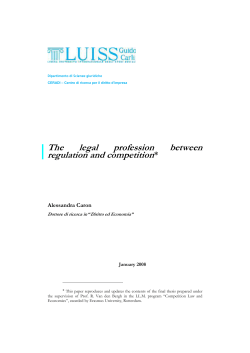 The legal profession between regulation and competition