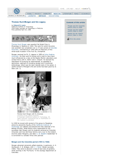 Thomas Hunt Morgan - Biology Courses Server